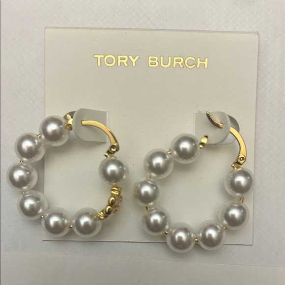 Tory Burch Jewelry - Tory Burch Gold and Pearl Earrings